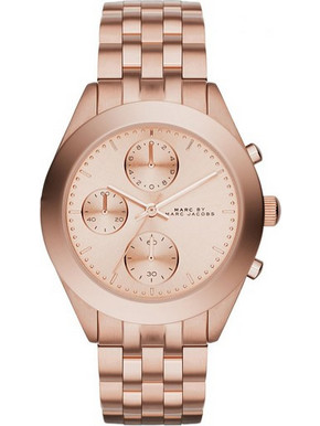 Marc Jacobs Peeker Γυναικείο Ρολόι Χρονογράφος με Ροζ Χρυσό Μεταλλικό Μπρασελέ MBM3394