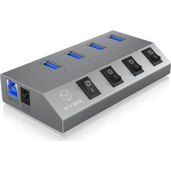 RaidSonic Icy Box IB-HUB1405 USB Hub 3.0 USB-A με 4 Θύρες USB-A & Εξωτερική Παροχή Ρεύματος