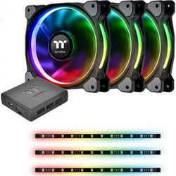 Thermaltake Riing Plus 12 Radiator Fan Lumi Plus TT Premium Edition Combo Case Fan 120mm RGB με Σύνδεση 9-Pin (USB 2.0) 3τμχ