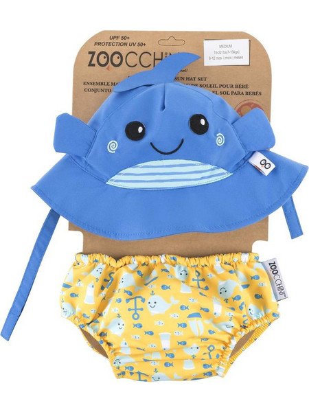 Zoocchini Whale Σετ Βρεφικό Μαγιό Πάνα Σλιπ για Αγόρι Κίτρινο ZOO12009