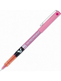Pilot V5 Hi-Techpoint Extra Fine Στυλό Υγρής Μελάνης 0.5mm Ροζ