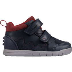 Clarks Rex Park Παιδικά Μποτάκια Navy Μπλε Δερμάτινα με Σκρατς 26152188