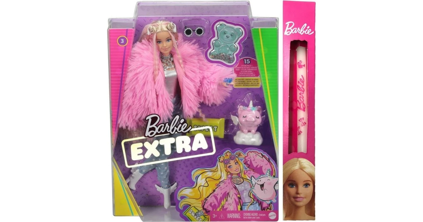 Mattel Λαμπάδα Barbie Extra Fluffy Pink Jacket BestPrice.gr