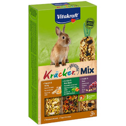 Vitakraft Kracker Mix Rabbit with Popcorn, Vegetables & Grapes 3τμχ 160gr