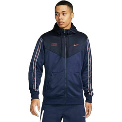 Nike Sportswear Repeat Ανδρική Ζακέτα με Κουκούλα και Φερμουάρ Μπλε DX2025-410