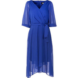 DKNY Midi Καλοκαιρινό Φόρεμα για Γάμο / Βάπτιση Κρουαζέ Royal Blue DD2JM570-3HS