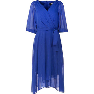 DKNY Midi Καλοκαιρινό Φόρεμα για Γάμο / Βάπτιση Κρουαζέ Royal Blue DD2JM570-3HS