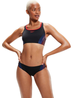Speedo Αθλητικό Γυναικείο Μαγιό Bikini Set Μαύρο Placement8003060-14834