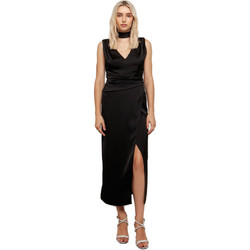 Toi & Moi Midi Φόρεμα για Γάμο / Βάπτιση Σατέν Μαύρο 50-5901-223