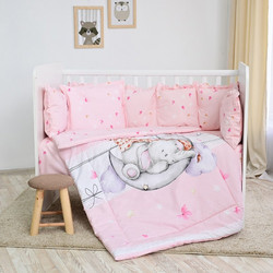Lorelli Lily Butterflies Σετ Κούνιας 60x120cm Pink 4τμχ