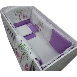 Beboulino Jungle Σετ Κούνιας 65x110cm White/Purple 6τμχ
