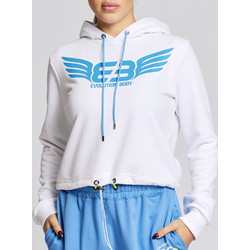 Evolution Body Γυναικείο Αθλητικό Crop Top με Κουκούλα Λευκό 2571