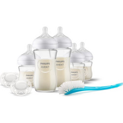 Philips Avent Σετ Natural Response Μπιμπερό 3x120ml + Μπιμπερό 2x240ml + Πιπίλα Ultrasoft 0-6m 2τμχ + 
Βούρτσα Καθαρισμού