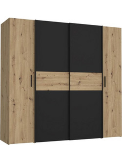 Pakoworld Τετράφυλλη Ντουλάπα Ρούχων Bekerk 200x61.5x190.5cm 318-000003
