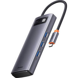 Baseus WKWG030213 USB Hub 3.0 USB-C με 6 Θύρες USB-A / Card Reader