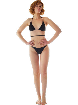 Gsecret Bikini Set Τριγωνάκι String Μαύρο C9354-26799