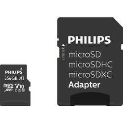 Philips microSDXC 256GB Class 10 U1 V30 A1 UHS-I + Adapter