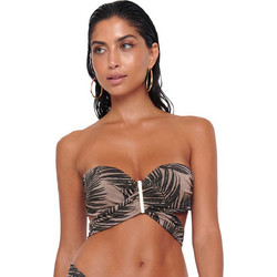 Bluepoint African Ovation Bikini Top Strapless με Ενίσχυση Floral Σοκολατί 24066019C-19