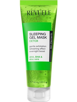 Revuele Skin Elements Sleeping Detox Green Gel Κρεμώδης Μάσκα Προσώπου για Ενυδάτωση 80ml