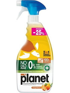 Planet 2 In 1 Απολυμαντικό Spray Γενικής Χρήσης Orange Blossom 600ml