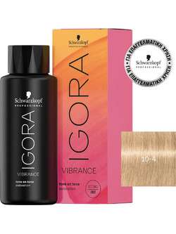 Schwarzkopf Igora Vibrance 10-4 Κατάξανθο Χάλκινο Ημιμόνιμη Βαφή Μαλλιών 60ml