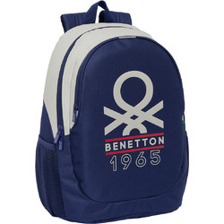 Safta Benetton Varsity Σχολική Τσάντα Πλάτης Δημοτικού Navy Μπλε 612406665