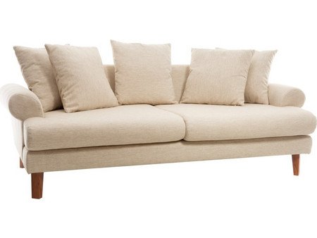 Artekko Uk Τριθέσιος Καναπές Μπεζ 210x100x75cm 783-7178