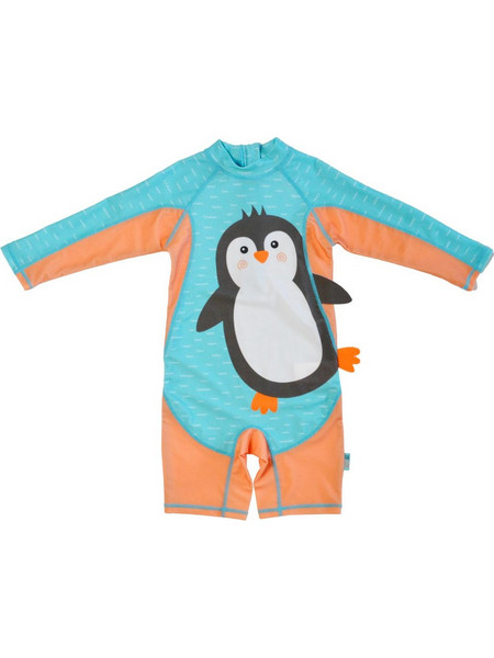 Zoocchini Penguin Αντηλιακό UV Βρεφικό Μαγιό Ολόσωμο για Αγόρι Πορτοκαλί Γαλάζιο ZOO12418