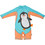 Zoocchini Penguin Αντηλιακό UV Βρεφικό Μαγιό Ολόσωμο για Αγόρι Πορτοκαλί Γαλάζιο ZOO12418