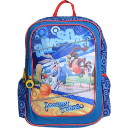 SunCe Looney Tunes Σχολική Τσάντα Πλάτης Δημοτικού Μπλε TUN-7860