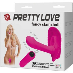 Pretty Love Fancy Clamshell with Remote Control Δονητής G-Spot για Ζευγάρια με Τηλεχειριστήριο Ροζ