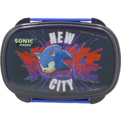 Gim Sonic Πλαστικό Παιδικό Σετ Δοχείο Φαγητού Μαύρο Μπλε