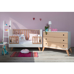 SANTA BEBE Luna Πολυμορφική Κούνια με Στρώμα 70x140cm Λευκή