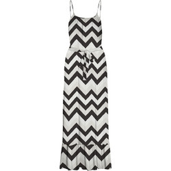 Vero Moda Midi Καλοκαιρινό Καθημερινό Φόρεμα Λευκό Μαύρο 10286748