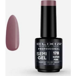 Elixir Semigel 178 Super Pink Ημιμόνιμο Βερνίκι Νυχιών 15ml