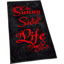 Lino Home Sunny Life Πετσέτα Θαλάσσης Μαύρη 86x160cm 2200001022