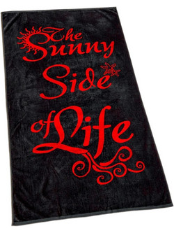 Lino Home Sunny Life Πετσέτα Θαλάσσης Μαύρη 86x160cm 2200001022