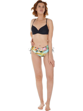 Gsecret Bikini Set με Ενίσχυση Ψηλόμεσο Μαύρο Πολύχρωμο LS23017-27740