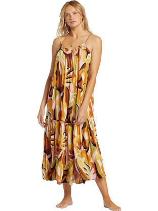 Billabong Sun Follower Midi Καλοκαιρινό Καθημερινό Φόρεμα Πολύχρωμο ABJX600229-MUL