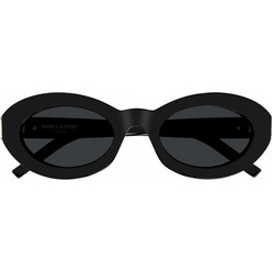 Saint Laurent SLM136 001 Γυναικεία Γυαλιά Ηλίου Οβάλ Κοκάλινα Μαύρα με Μαύρο Polarized Φακό