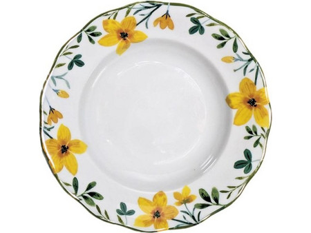 Terra Antica Πιάτο Βαθύ Πορσελάνης Yellow Flowers 22cm EIΔ0001407