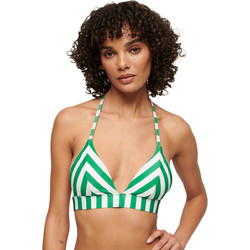 Superdry Bikini Top Τριγωνάκι Λευκό Πράσινο W3010395A-M68