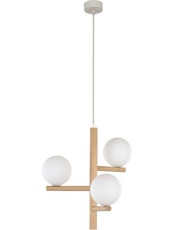 TK Lighting Estera Κρεμαστό Φωτιστικό Οροφής Τρίφωτο G9 Λευκό 6799