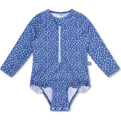 Swim Essentials Leopard Αντηλιακό UV Βρεφικό Μαγιό Ολόσωμο για Κορίτσι Μπλε