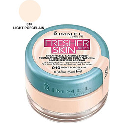Rimmel Fresher Skin 010 Light Porcelain Mousse Foundation SPF15 25ml