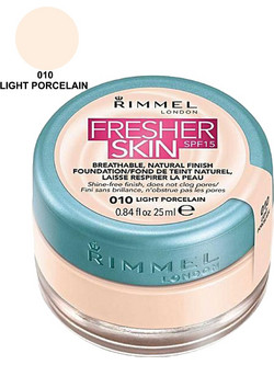 Rimmel Fresher Skin 010 Light Porcelain Mousse Foundation SPF15 25ml