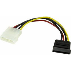 StarTech SATAPOWADAP Καλώδιο Τροφοδοσίας 4-Pin Molex Male to 15-Pin SATA Male 0.15m Multicolor