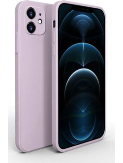 Bodycell Square Liquid Silicon Back Cover Light Violet (iPhone 12 mini)
