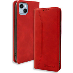 Bodycell Pu Leather Book Red (iPhone 15 Plus)