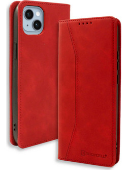 Bodycell Pu Leather Book Red (iPhone 15 Plus)